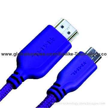 MHL Micro USB to HDMI Cable, Supports All Video Resolutions and Audio Formats